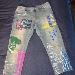 Custom Lfted Anchors Jeans , Size 40 waist